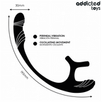 ADDICTED TOYS - PLUG ANAL COM VIBRAÇÃO, OSCILAÇÃO 360º E ESTIMULADOR DE TESTÍCULOS