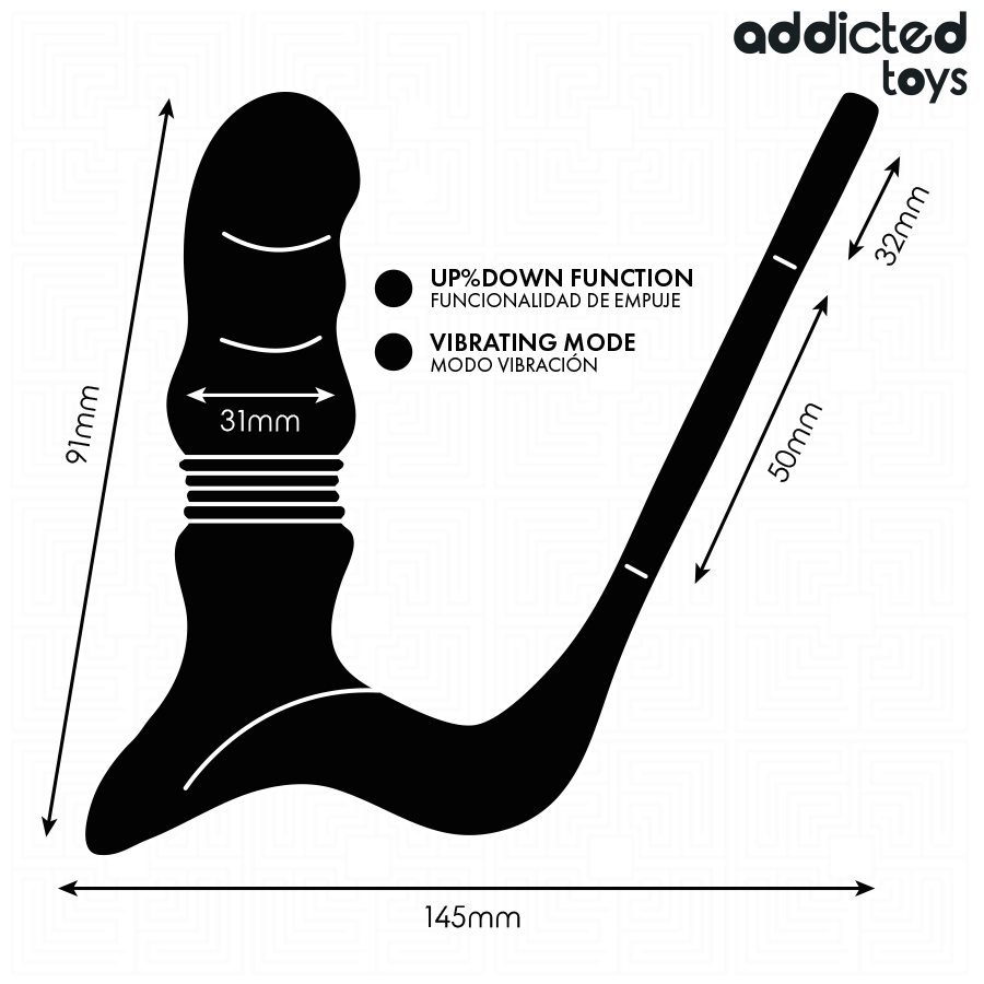 ADDICTED TOYS - ANEL DE PRÓSTATA PARA CIMA E PARA BAIXO
