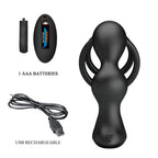 MR PLAY - PLUG ANAL VIBRATÓRIO COM ANEL PENIANO E CONTROLE REMOTO