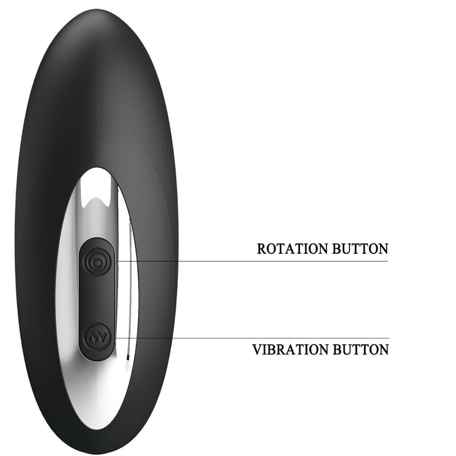 MR PLAY - MASSAGEADOR DE PRÓSTATA COM ROTAÇÃO E VIBRAÇÃO