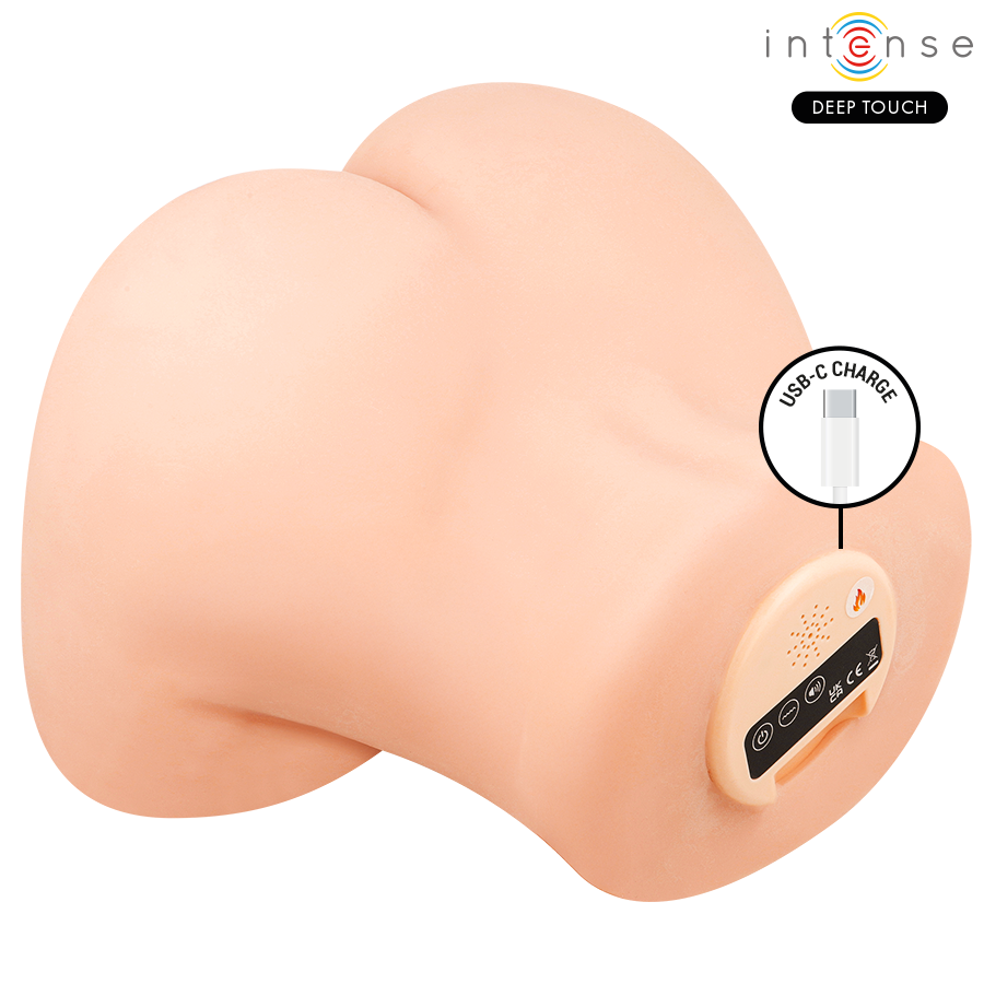 INTENSE DEEP TOUCH - MASTURBADOR VAGINAL GINGER COM EFEITOS DE SUCÇÃO, CALOR, VIBRAÇÃO E VOZ, COM CONTROLE REMOTO, 5,3 KG