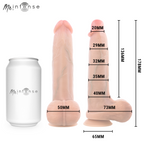 MR INTENSE - BRUCE PÊNIS ULTRA-REALISTA COM TESTÍCULOS 17,8 CM -Ø- 4 CM