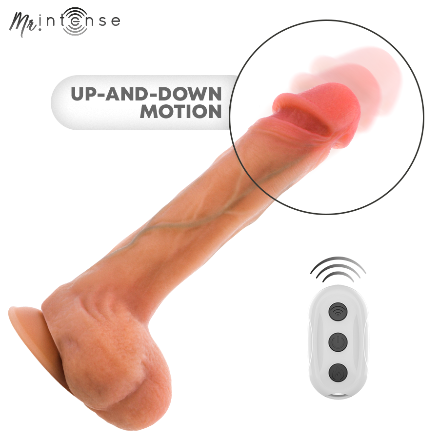 MR INTENSE - BRADLEY VIBRADOR DILDO COM EFEITO DE CALOR E CONTROLE REMOTO 21 CM -Ø- 4,2 CM