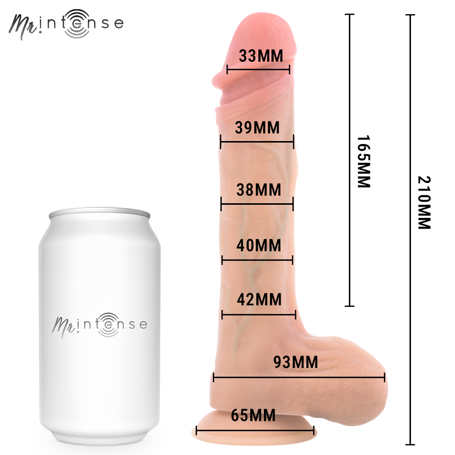 MR INTENSE - BRADLEY VIBRADOR DILDO COM EFEITO DE CALOR E CONTROLE REMOTO 21 CM -Ø- 4,2 CM