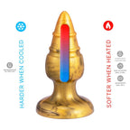 SILEXD - GOLDY PLUG ANAL FANTASY DE SILICONE LÍQUIDO TERMOREATIVO DOURADO 9,2 CM