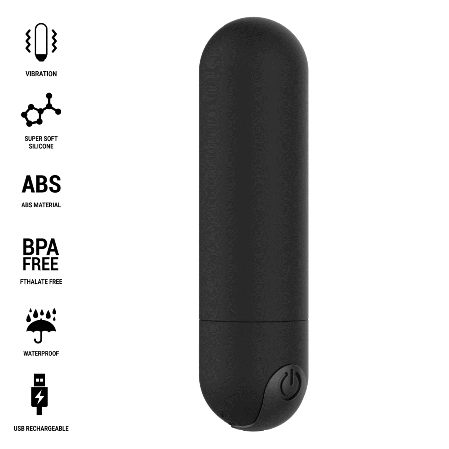 INTENSE - KAREN MINI VIBRATÓRIO BULLET RECARREGÁVEL PRETO