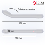IBIZA - VIBRADOR DE PONTO G PRETO COM VIBRAÇÃO
