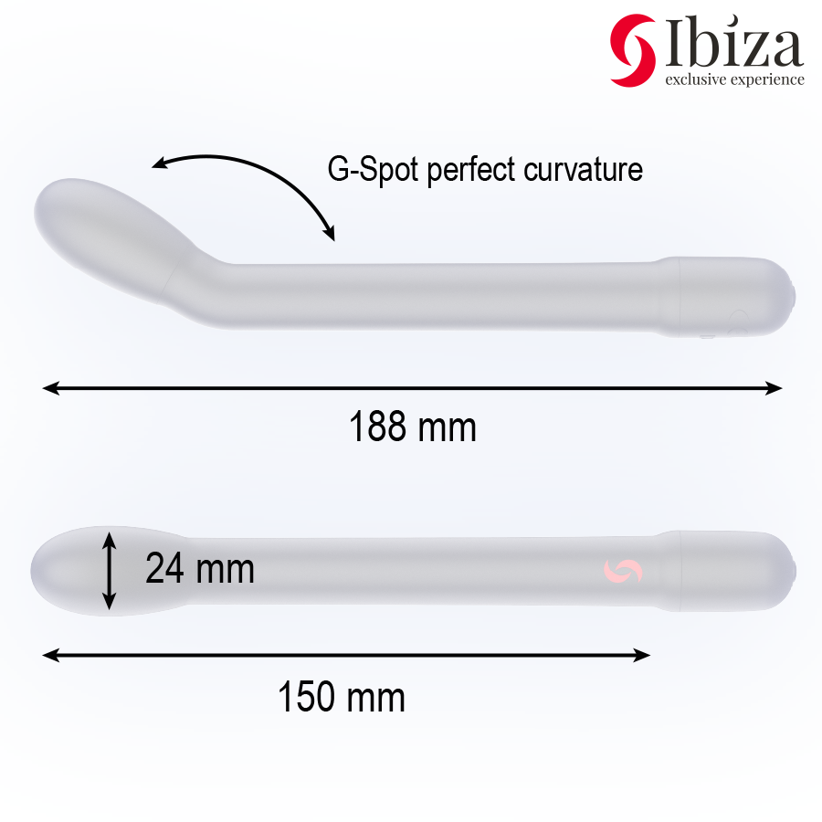 IBIZA - VIBRADOR DE PONTO G PRETO COM VIBRAÇÃO