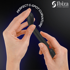 IBIZA - VIBRADOR DE PONTO G PRETO COM VIBRAÇÃO