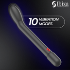 IBIZA - VIBRADOR DE PONTO G PRETO COM VIBRAÇÃO