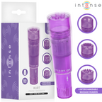 INTENSE - MINI MASSAGEADOR KURT COM 4 CABEÇAS INTERCAMBIÁVEIS ROXO