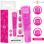 INTENSE - MINI MASSAGEADOR KURT COM 4 CABEÇAS INTERCAMBIÁVEIS ROSA
