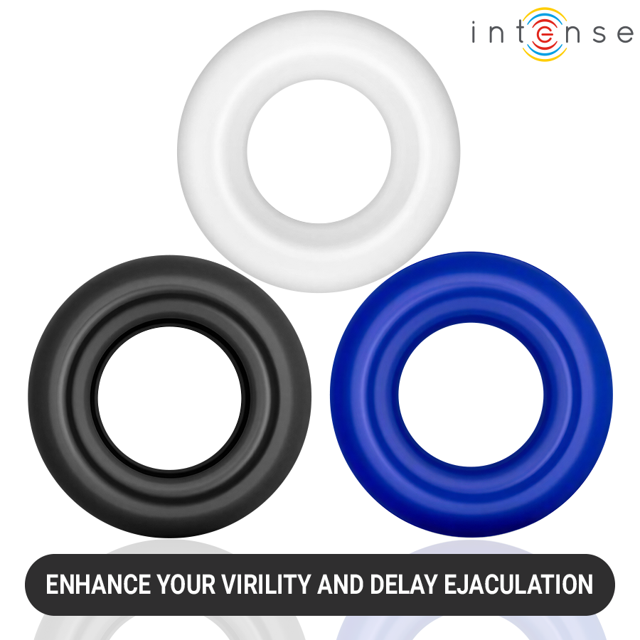 INTENSE - CONJUNTO DE 3 ANÉIS PENIANOS EM CORES VARIADAS