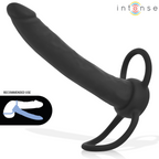 INTENSE - LUCAS DILDO ANAL COM ANEL DE SILICONE PARA PÊNIS E TESTÍCULOS