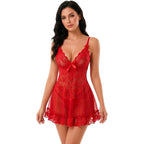 LIVCO CORSETTI FASHION - CONJUNTO NUIT CAMISETA + CALCINHA VERMELHA 2028 P/M