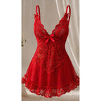 LIVCO CORSETTI FASHION - CONJUNTO NUIT CAMISETA + CALCINHA VERMELHA 2028 P/M