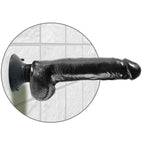 KING COCK - DILDO VIBRANTE COM TESTÍCULOS 23 CM PRETO