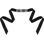 COQUETTE CHIC DESIRE - MSCARA DE RENDA PRETA COM FITA