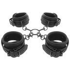FETISH SUBMISSIVE - CONJUNTO DE ALGEMAS DE MÃOS E TORNOZELO COM FORRO DE NOPRENE