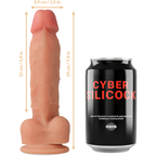 CYBER SILICOCK - STRAP-ON SILICONE LÍQUIDO OLIVER COM 3 ANÉIS GRTIS 19 CM -O- 3.9 CM